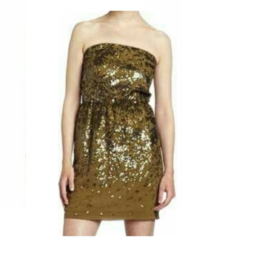 BCBG Maxazria Atalaya Strapless Sequins Dress